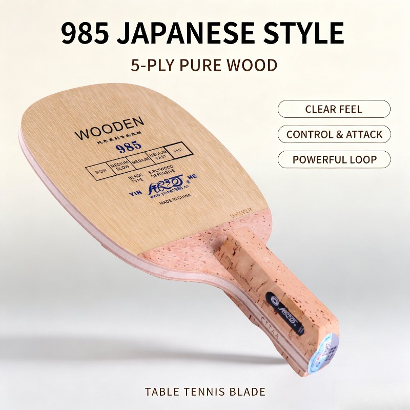 Table Tennis Blade - YINHE 985 Japanisches Penhold Tischtennisschläger-Holz 5-Schicht
