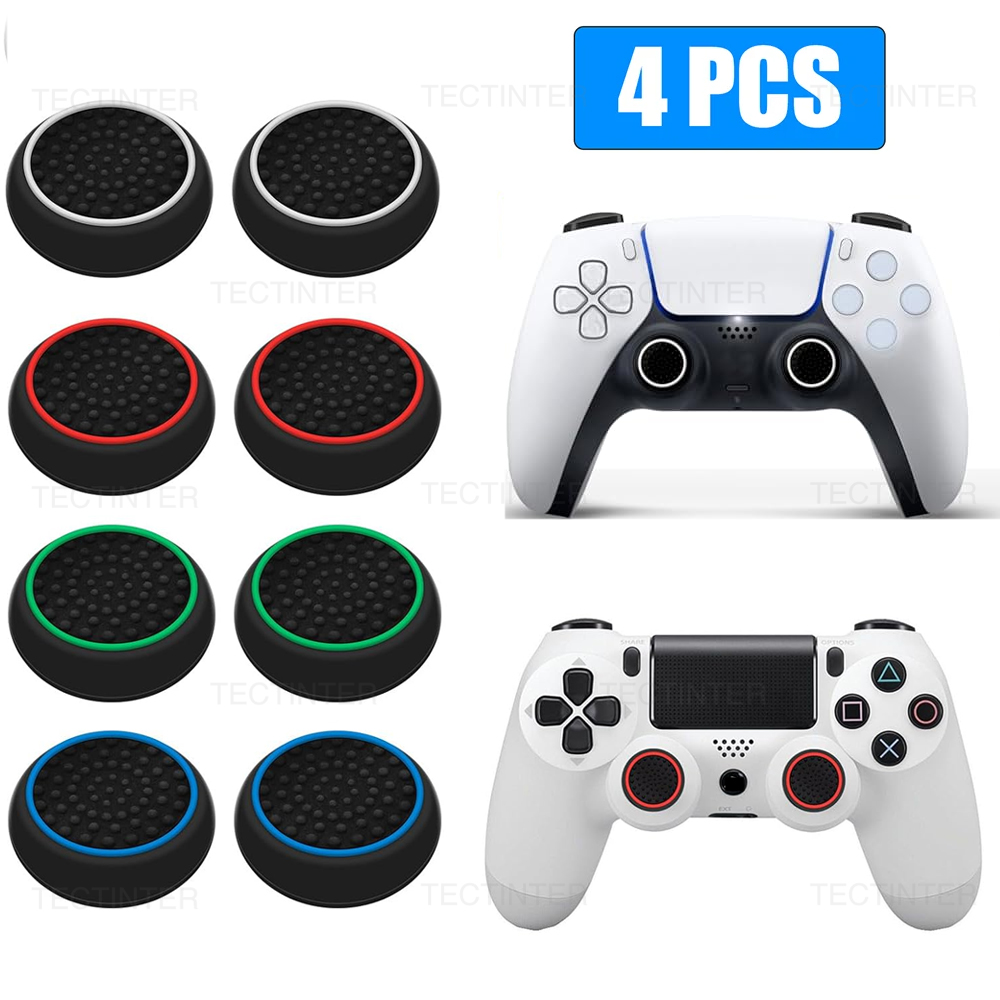 Table Tennis Xbox - 4 Stück Silikon-Analogstick-Griffkappen für PS5/PS4/PS3/Switch 2