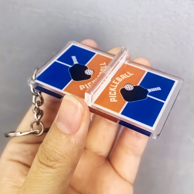 Table Tennis Keychain - Acryl Badminton Tennis Schlüsselbund Doppelseitige Mini
