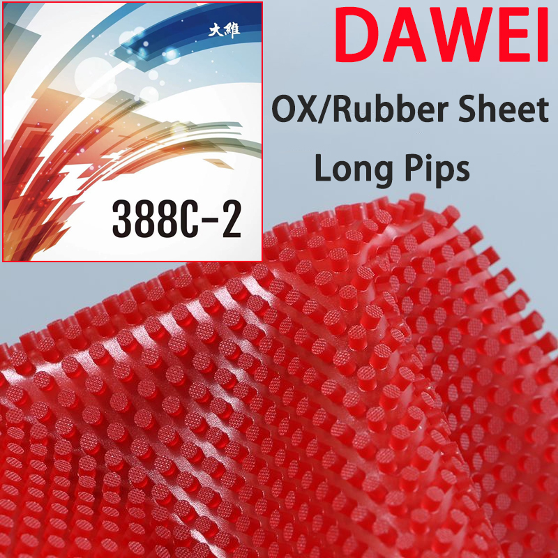Table Tennis Xiom - Lange Pips OX Dawei 388C-2 Tischtennis-Gummiplatte