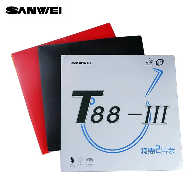 Table Tennis Backhand - Original SANWEI T88-3 Tischtennis-Gummi, Pips-in ITTF,