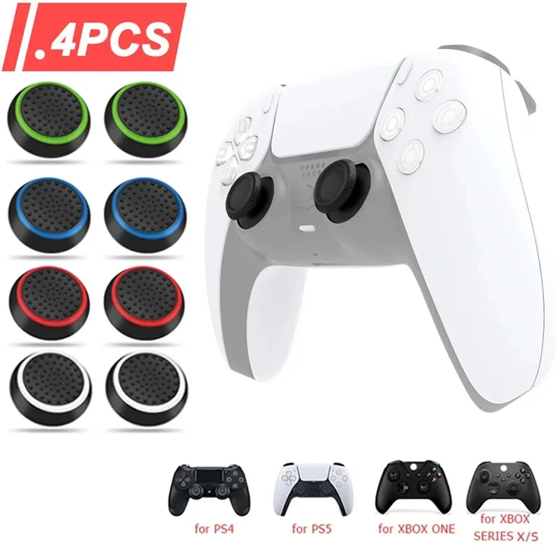 Table Tennis Xbox - 4 Stück Silikon-Analogstick-Griffkappen für PS5/PS4/PS3/Switch 2