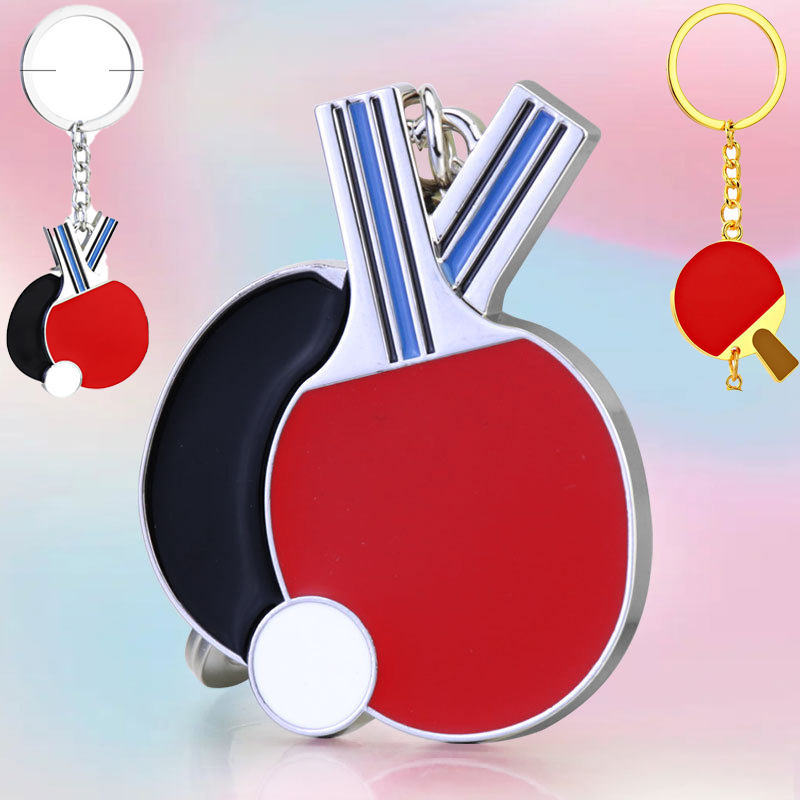 Table Tennis Keychain - Kreativer Tischtennis-Schlüsselanhänger, nationaler Tischtennis, Sport, Gedenkgeschenk,