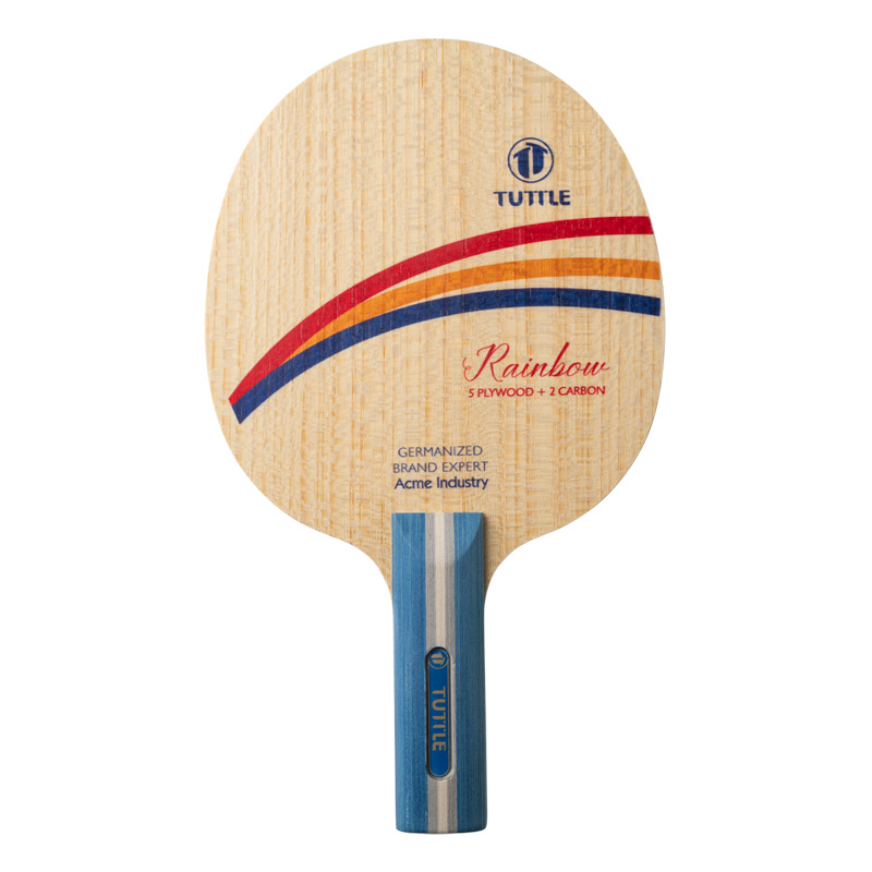 Table Tennis Custom Bat - TUTTLE Rainbow Carbon Tischtennisschläger aus ausgewähltem