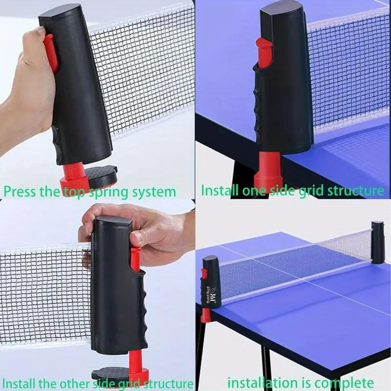 Table Tennis Barrier - 2025 heißes Tischtennisnetz überall einziehbares Rack