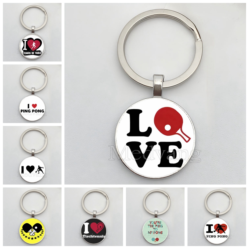 Table Tennis Keychain - Ping Pong Schlüsselanhänger Tischtennis Sportler Charm