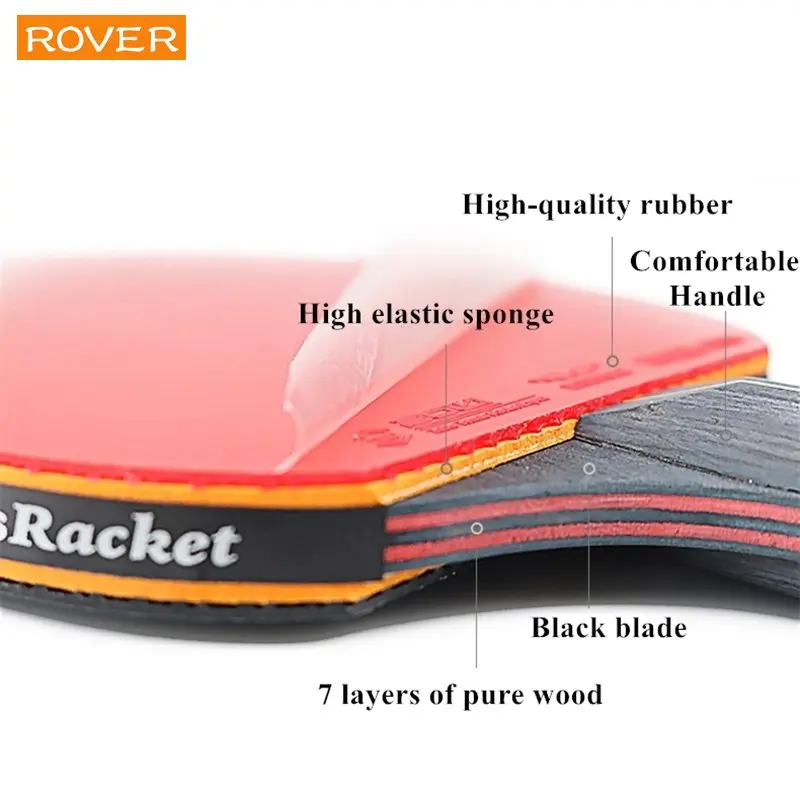 5/6 Stern Tischtennisschläger, – Table Tennis Backhand Bewertung und Preis