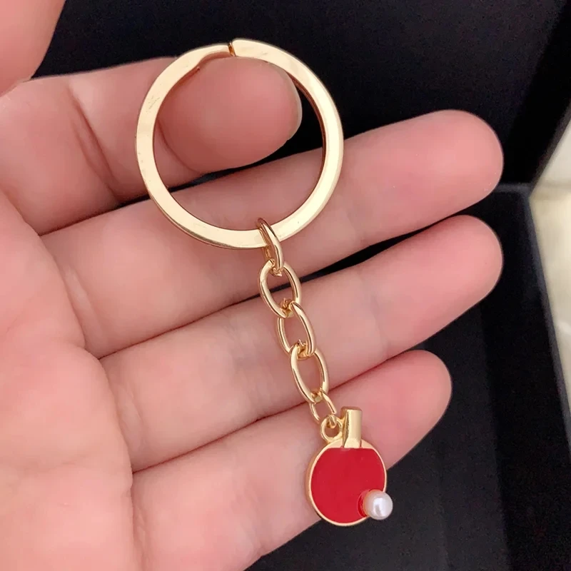Schwarz Rot Sport Tischtennis  – Table Tennis Keychain Bewertung und Preis